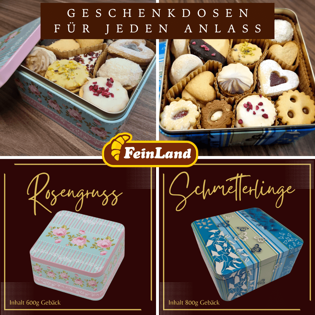 die neuen Präsentdosen mit 600g bzw 800g Gebäck